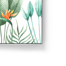 Load image into Gallery viewer, Botanical Radiance: Light Green &amp; Orange Floral Artwork
