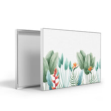 Load image into Gallery viewer, Botanical Radiance: Light Green &amp; Orange Floral Artwork
