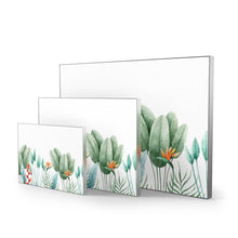 Load image into Gallery viewer, Botanical Radiance: Light Green &amp; Orange Floral Artwork
