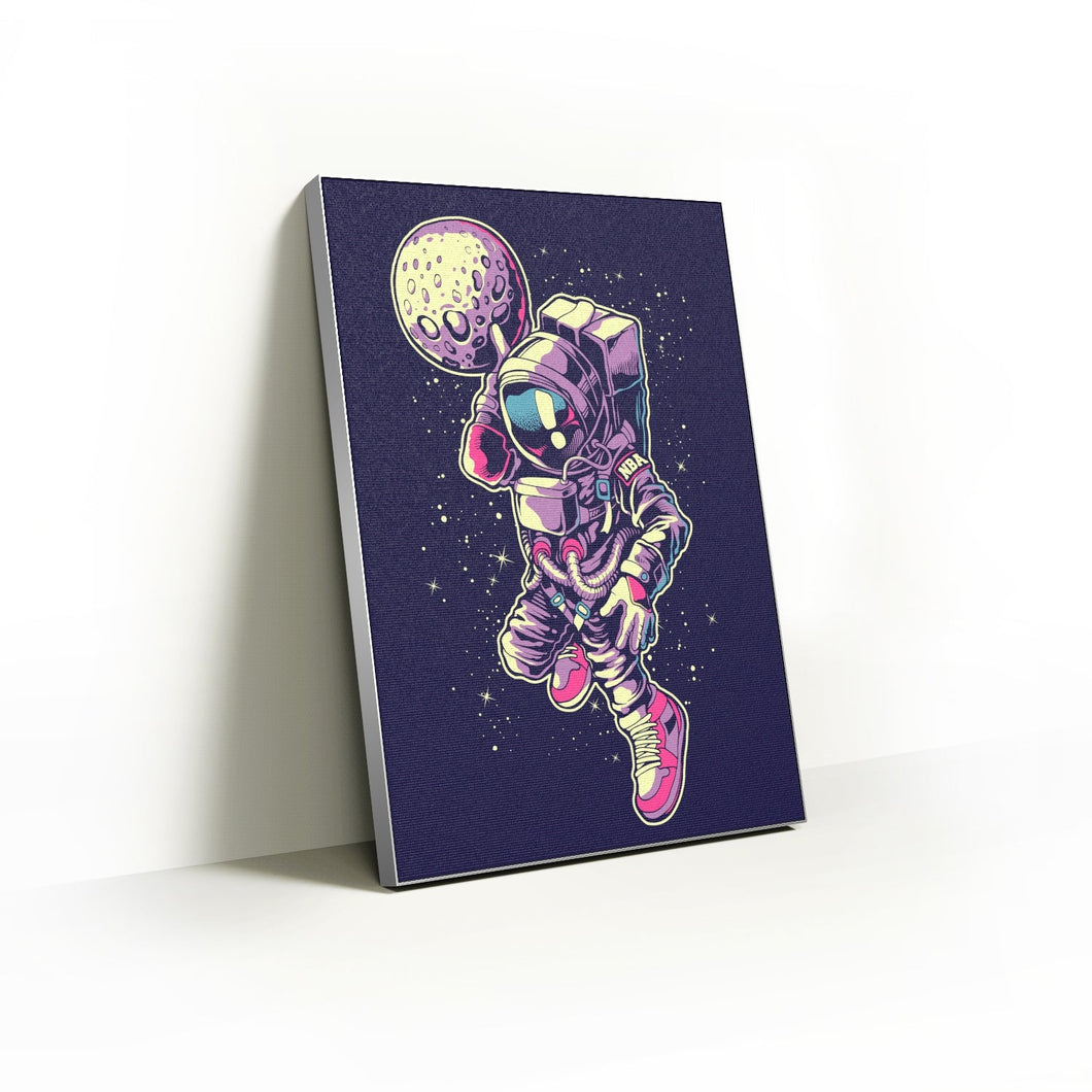 Galactic Slam: Space Dunk Art Print