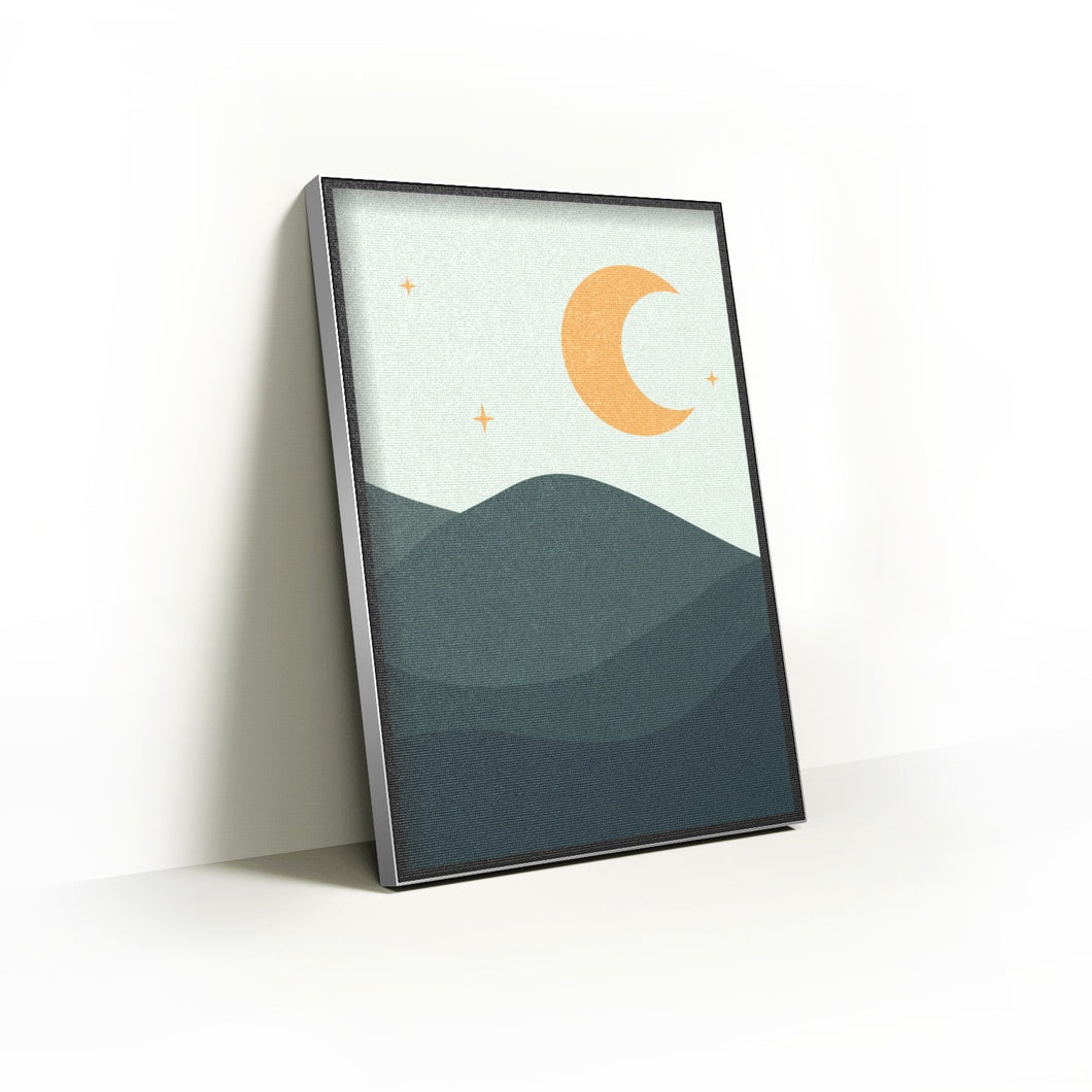 Moonlit Escape: Romantic Landscape Art Print