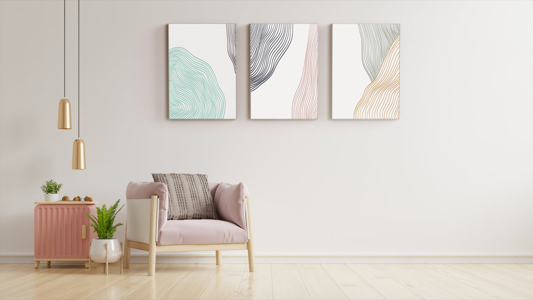 Pastel Fluidity: Artistic Wall Piece